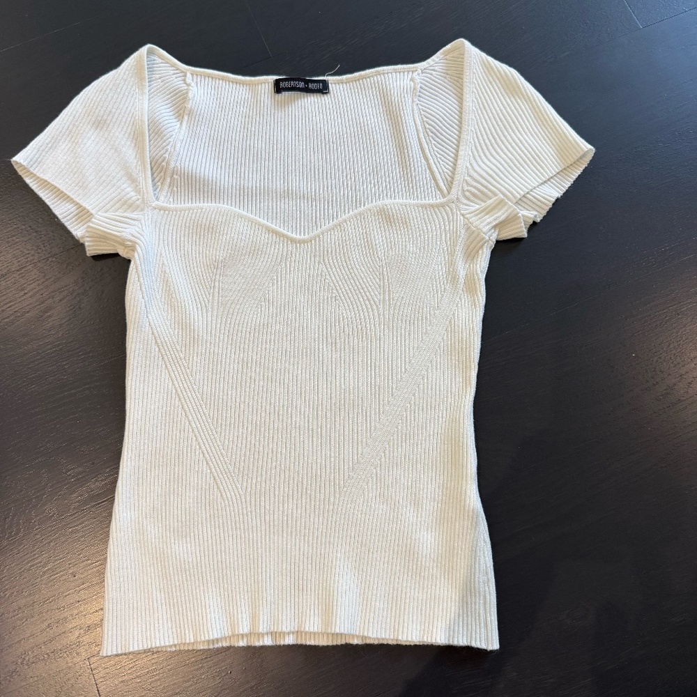 Robertson and Rodeo White sweetheart top
